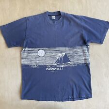 Camiseta Vintage Crazy Shirts Havaí Veleiro Gráfico Estampa Envolvente Anos 70 Azul Marinho G comprar usado  Enviando para Brazil