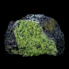 Usado, Minerales de cristal de peridoto esmeralda natural XL 4,3" en roca volcánica Gila, Arizona segunda mano  Embacar hacia Argentina