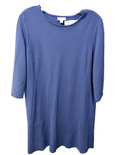 Vestido túnica azul feminino J. Jill grande pequeno mini manga 3/4 ponte shift top LP comprar usado  Enviando para Brazil