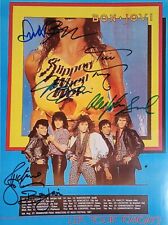 Reproducción de póster de concierto de Bon Jovi 1986 FUE FIRMADO ORIGINALMENTE POR BANDA COMPLETA , usado segunda mano  Embacar hacia Argentina