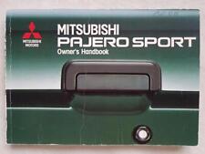 Manual do proprietário de carro MITSUBISHI PAJERO SPORT 1999 #OP5E99E1, usado comprar usado  Enviando para Brazil