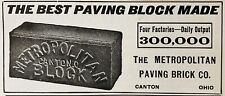 1905 AD.(N18)~METROPOLITAN PAVING BRICK CO. CANTON, OHIO. PAVING BLOCK BRICKS for sale  Shipping to South Africa