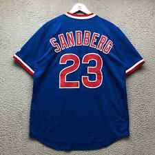 Usado, Camiseta deportiva de los Chicago Cubs Ryne Sandberg #23 MLB para hombre grande L genial base Ringer azul* segunda mano  Embacar hacia Mexico