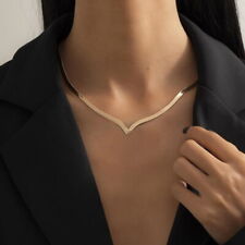Moda Cadena de Serpiente Collar Forma de Corazón Clavícula Cadena Mujeres Fiesta Joyería Regalo segunda mano  Embacar hacia Argentina