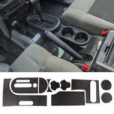 Para Jeep Wrangler JK 07-10 suporte de copo de fibra de carbono acabamento de painel de câmbio de marchas pacote com 10, usado comprar usado  Enviando para Brazil