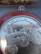 1-OZ  RARE FARMALL TRACTOR 1941 MODEL MD ENGRAVABLE .999 PURE SILVER COIN + GOLD for sale  Shipping to South Africa