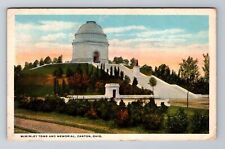 Postal de recuerdo antigua vintage de Canton OH-Ohio, tumba y monumento de McKinley segunda mano  Embacar hacia Argentina