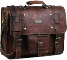 Leather briefcase vintage for sale  Shipping to Ireland
