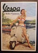 Cartolina pubblicitaria vespa usato  Italia