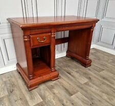 Antique Style Wood Single Pedestal Writing Home Office Desk Dresser - Drawer, used for sale  Shipping to South Africa