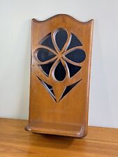 Vintage Entryway Wall Hanging Wooden Shelf Flower Mirror Made In 1978, 22”x11”, used for sale  Shipping to South Africa