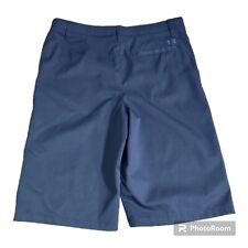 Usado, Shorts Under Armour masculino 20 bermudas golfe azul equipamento térmico solto frente plana  comprar usado  Enviando para Brazil
