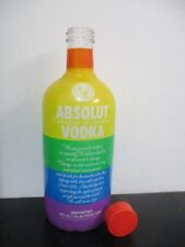 Absolut Vodka: una botella de vidrio vacía de 700 ml, edición de bandera del arco iris, hebreo, Israel. segunda mano  Embacar hacia Argentina