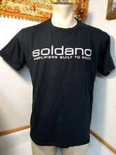 Soldano Amplifiers Built To Rock  T-Shirt L Large Black USA, used for sale  Shipping to South Africa