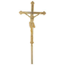 Croce astile ottone usato  Italia
