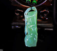 Pingente de jade 100% natural esculpido à mão colar de jade caracol e bambu G981i, usado comprar usado  Enviando para Brazil