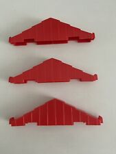 3 Vtg Lincoln Logs 2 Notch Red Roof Trusses Boards Original Replace Part Pieces for sale  Shipping to South Africa