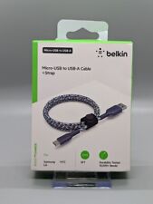 Usado, Lote de dos cables Belkin BOOSTCHARGE USB A a micro USB trenzados + correa, 5 pies segunda mano  Embacar hacia Argentina