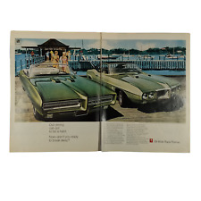 Usado, 1968 Pontiac Vintage 2 Páginas Impressão Anúncio GM 1969 Esportivo GTO E Firebird Break Away comprar usado  Enviando para Brazil