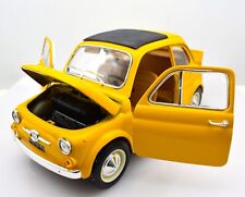 Miniature voiture auto 1:16 1:18 Fiat 500 Jaune Burago Modélisme De Véhicules comprar usado  Enviando para Brazil