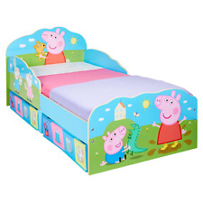 Peppa Pig Toddler Bed With Storage Girls Boys Kids Junior Bedroom Wood Furniture, used for sale  Shipping to South Africa