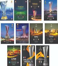 PROGRAMA DAS FINAIS DA COPA DA LIGA EUROPA COBRE ÍMÃS DE GELADEIRA 2010 - 2019, usado comprar usado  Enviando para Brazil