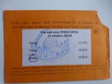 Indochine ticket concert d'occasion  Mazingarbe