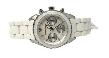 Relógio cronógrafo feminino EMPORIO ARMANI AR-5941 pulseira de borracha | Branco | 35mm comprar usado  Enviando para Brazil