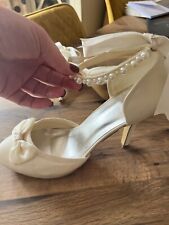 Ivory bridal shoes for sale  ELLESMERE PORT