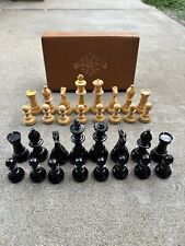 Used, 1957 Cavalier Chess Set, Wooden Chessmen (3.5” King) for sale  Shipping to South Africa