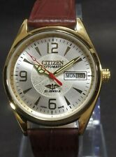 Refurbished Citizen Automatic Men's Day & Date 21 Jewels Gold Plated Wrist Watch for sale  Shipping to South Africa