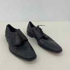 Zapatos de vestir Derby de cuero negro italiano para hombre - talla 10 de Fabrica Veni segunda mano  Embacar hacia Argentina