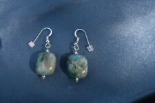 Ajoite and Papagoite Earrings(Sterling Silver) Love, 4860, used for sale  Shipping to South Africa