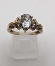 9ct Gold Ring Aquamarine & Topaz Gold Ring UK Ring Size L - 9ct Yellow Gold for sale  Shipping to South Africa
