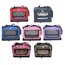 HugglePets Fabric Dog Crate Puppy Carrier - Cat Travel Cage Carry Pet Bag 4 Size, used for sale  WOLVERHAMPTON