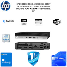 Usado, MINI PC HP PRODESK 600 G4 i5-8500T hasta 16gb hasta 2tb ssd win 10 u 11 pro segunda mano  Embacar hacia Argentina