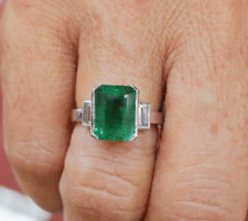 Anillo de aniversario de plata 925 hecho a mano con piedras preciosas de esmeralda verde todas las tallas MK1244 segunda mano  Embacar hacia Argentina