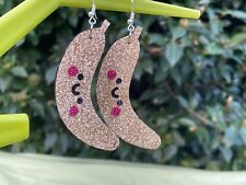 Glitter banana earrings for sale  NEWRY