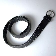 mens black leather studded belt for sale  BRISTOL
