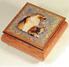 Cat & Kitten Kitty Ercolano Music Box  Plays "memory"Cats Musical,  Italy 20thC for sale  Shipping to South Africa