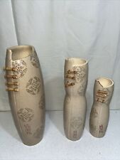 Lote 3 deslumbrantes vasos orientais vintage - 3 tamanhos comprar usado  Enviando para Brazil