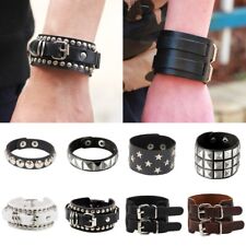 Bracelete gótico punk rebite pulseiras de couro preto pulseira feminina masculina presentes comprar usado  Enviando para Brazil