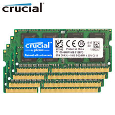 Crucial 8 GB DDR3L 1600 MHz 204 pines memoria Sodimm PORTÁTIL RAM PC3L-12800 LOTE DDR3L segunda mano  Embacar hacia Argentina