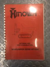 HINOWA HP1000 Manuale Di Manutenzione Mini con cassone ribaltabile (solo in lingua tedesca) usato  Spedire a Italy