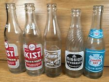 5lot Antique SODA POP Bottles KIST FAWN MISSION BEVERAGES CANADA DRY CLUB ACL, used for sale  Shipping to South Africa