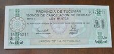 Usado, ARGENTINA TUCUMÁN - 1991 - BONO CANCELACIÓN DE DEUDAS - 16725211 - 1 CIR AUSTRAL segunda mano  Embacar hacia Argentina