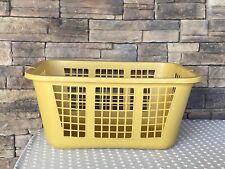 Vintage Rubbermaid Laundry Basket  2965 Rectangular Retro 23x17x11 Harvest Gold for sale  Shipping to South Africa