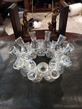 Vtg 18 Tube Clear Glass Circular Plant Propagation Station Cluster Ring Bud Vase for sale  Shipping to South Africa