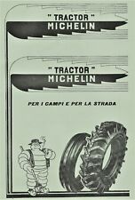 PUBBLICITA' 1950 MICHELIN TRACTOR GOMME TRATTORE OMINO BIBENDUM CONTADINO  usato  Biella