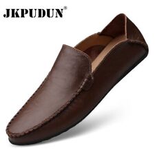 Leather Men Casual Shoes Mens Loafers Moccasins Breathable Slip on Boat Shoes for sale  Shipping to South Africa
